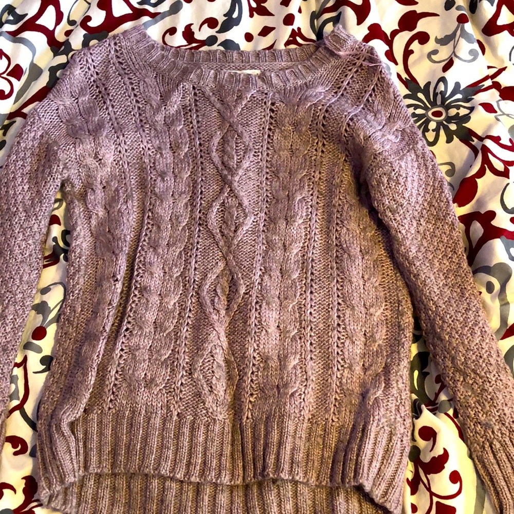 Dusty Rose If It Were Me Knit Sweater